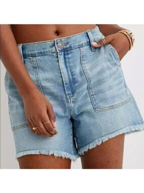 Aerie Adventure Denim Short Women's XS Boho Summer Festival Stretch NEW